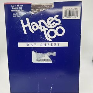 Vtg Pantyhose Vintage Hanes Too! Control Top 137 Barely There Size ab